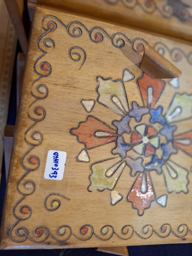 Old wooden sewing tool box [OTH10393]*for Israel local market only*
