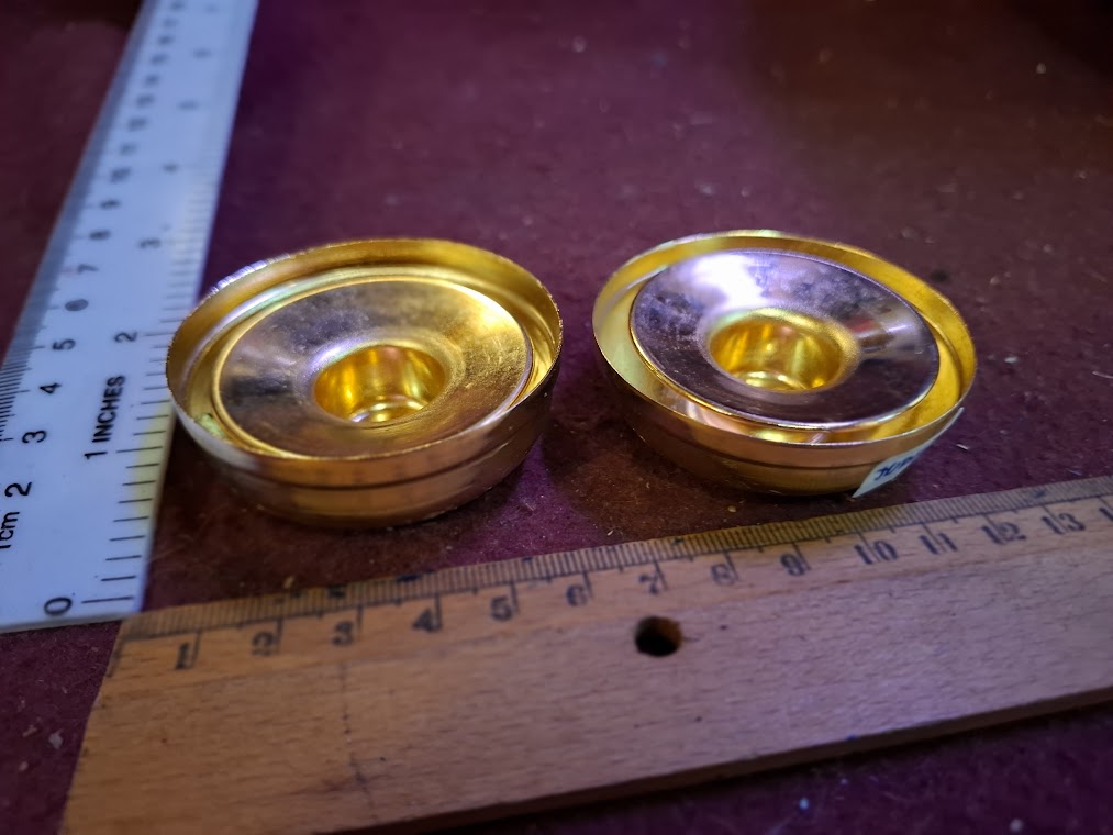 Vintage 1950s judaica travel shabbat 2 candleholders [JUD10220]
