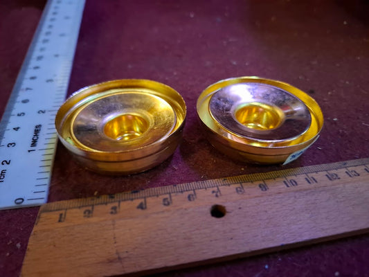 Vintage 1950s judaica travel shabbat 2 candleholders [JUD10220]