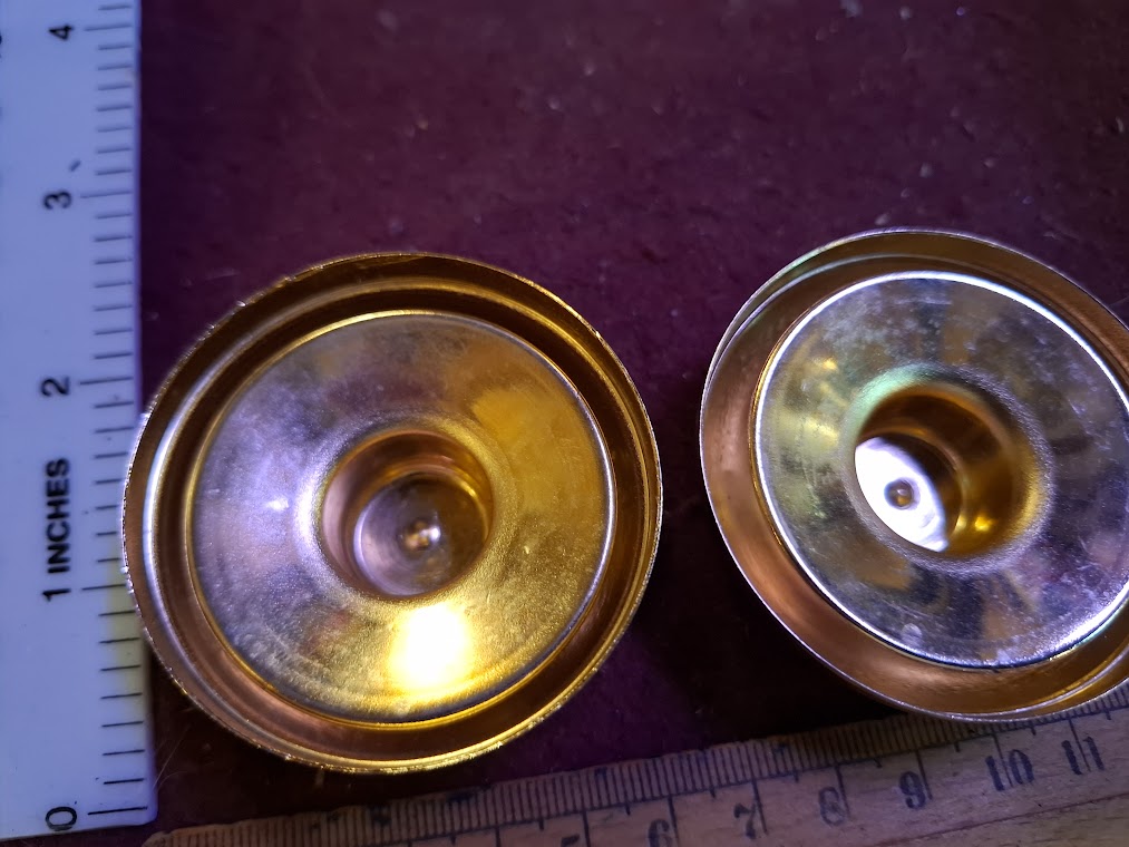 Vintage 1950s judaica travel shabbat 2 candleholders [JUD10220]