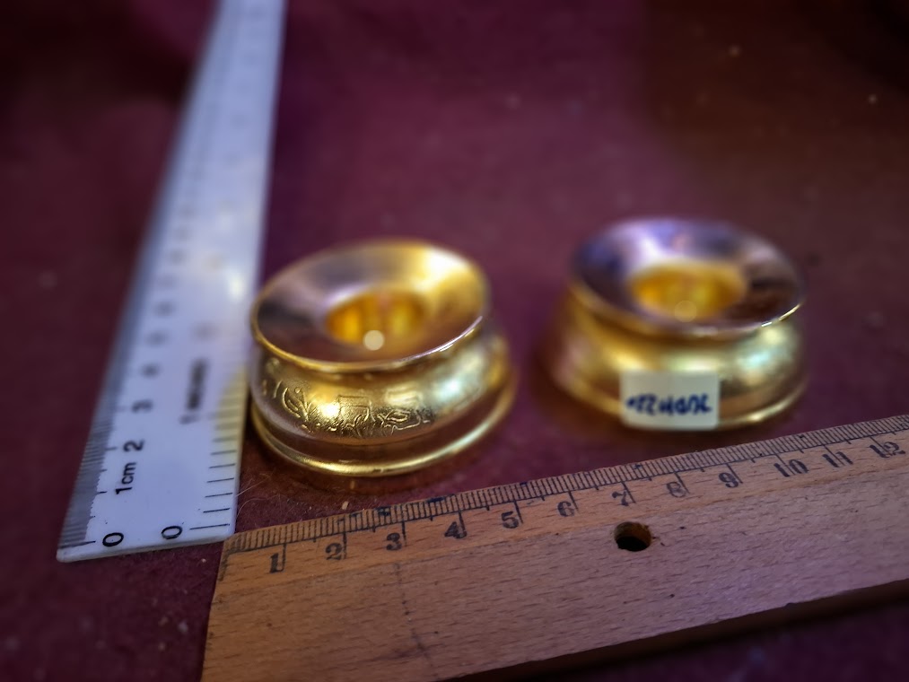Vintage 1950s judaica travel shabbat 2 candleholders [JUD10220]