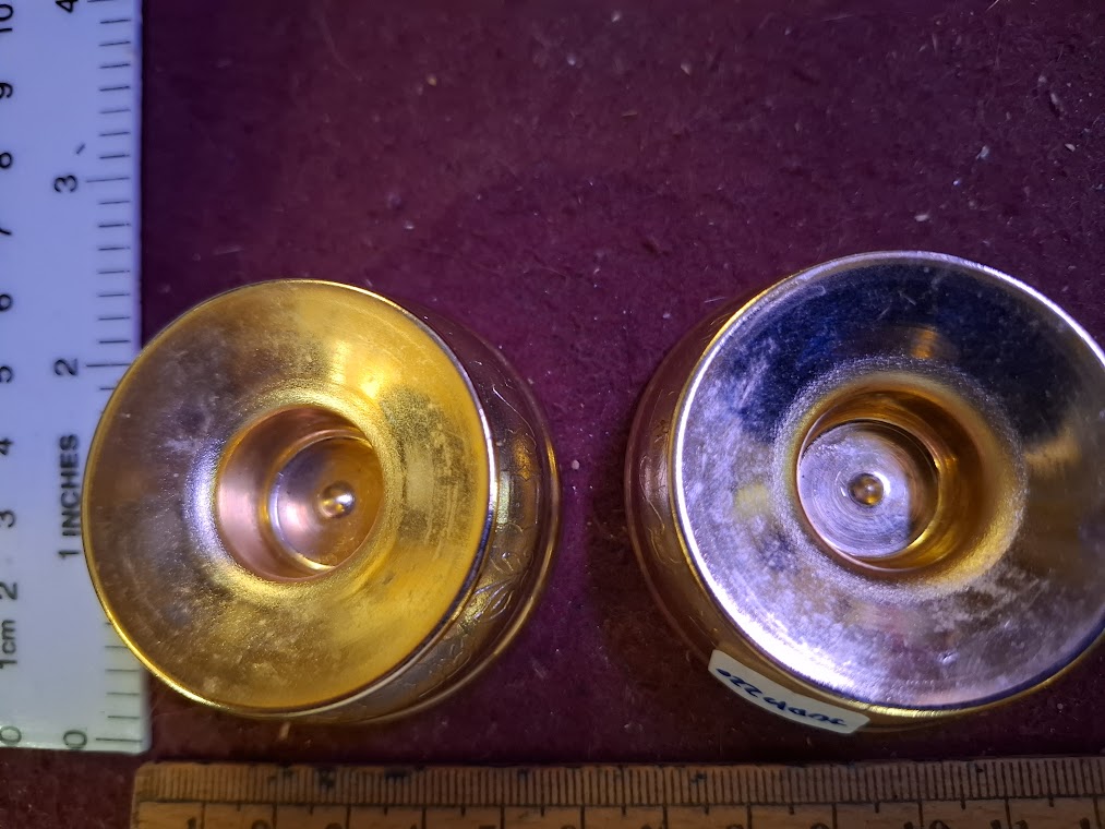 Vintage 1950s judaica travel shabbat 2 candleholders [JUD10220]