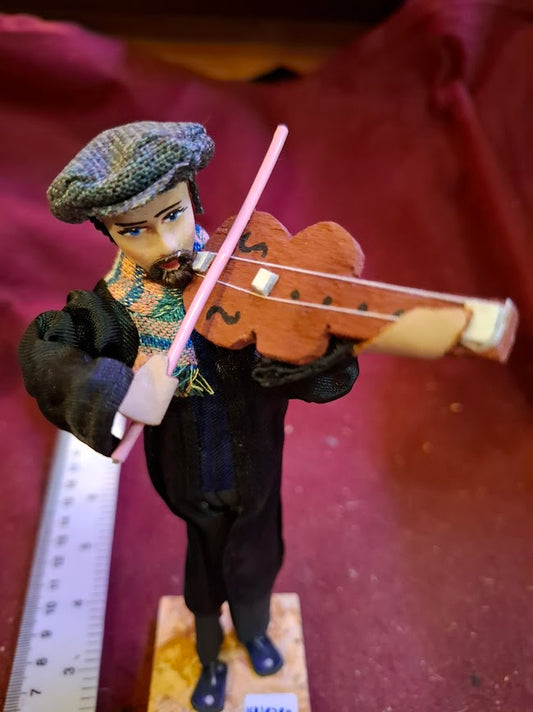 Souvenir from Israel - Handmade Jewish Violin Player Doll [ISR10289]