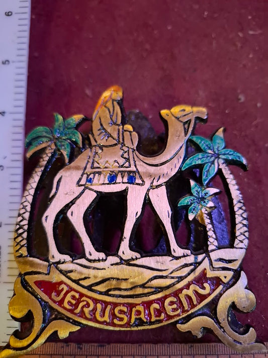 Vintage metal decor Jerusamem Israel Judaica  - napkin holder [ISR10285]