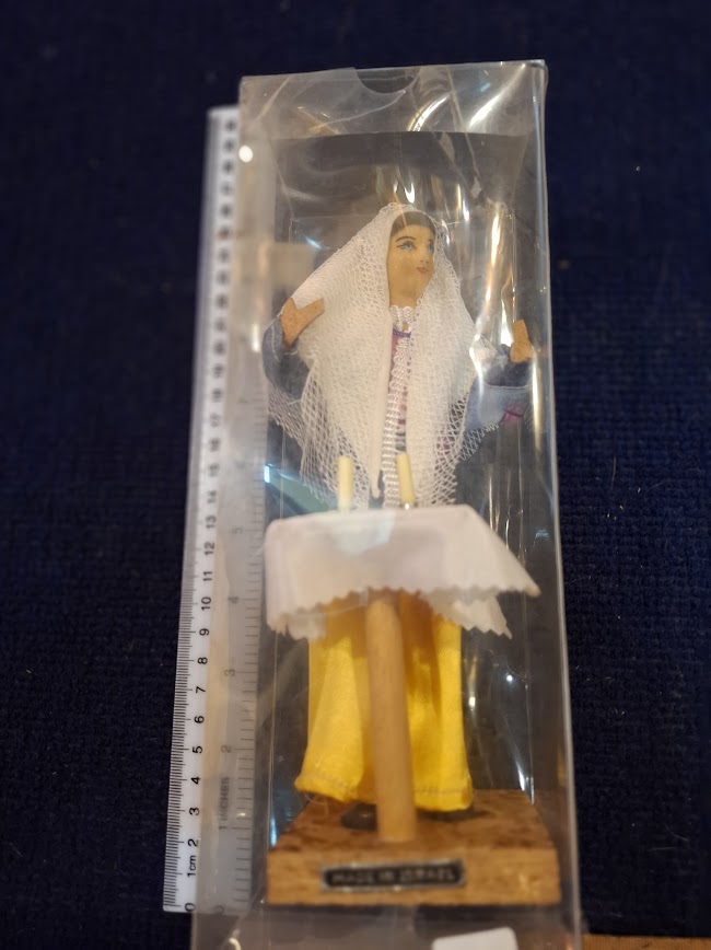 Vintage judaica handmade woman doll [JUD10221]