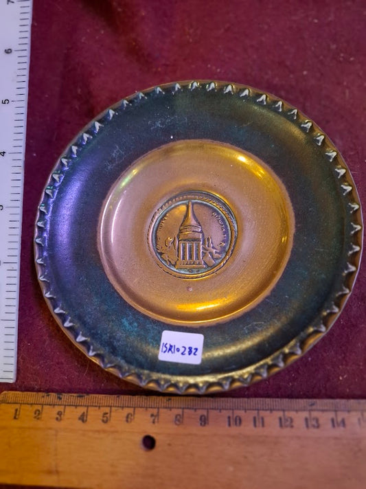 Vintage 1950-60th israel holy land decoration metal plate [ISR10282]