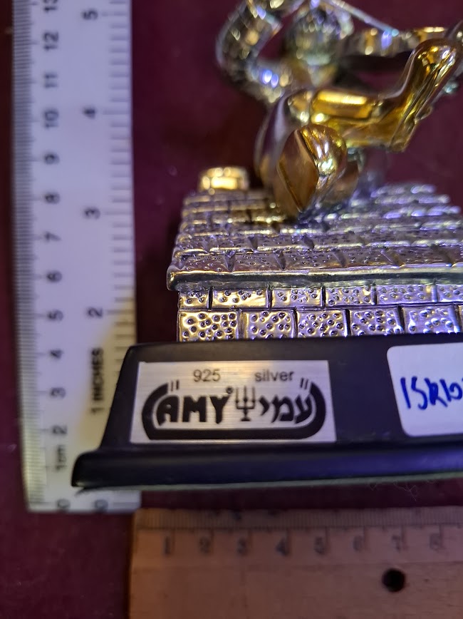 פסלון יודאיקה של כנר על הגג עשוי כסף 925, איימי [JUD10232]