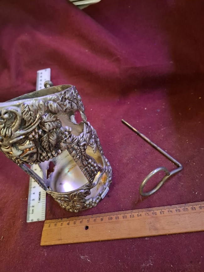 Vintage wine bottle holder silver plated [ART10236]