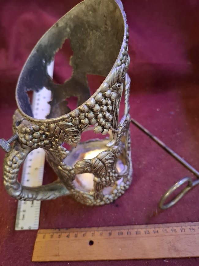 Vintage wine bottle holder silver plated [ART10236]