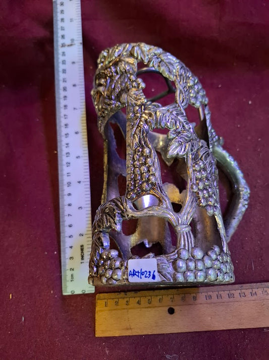 Vintage wine bottle holder silver plated [ART10236]