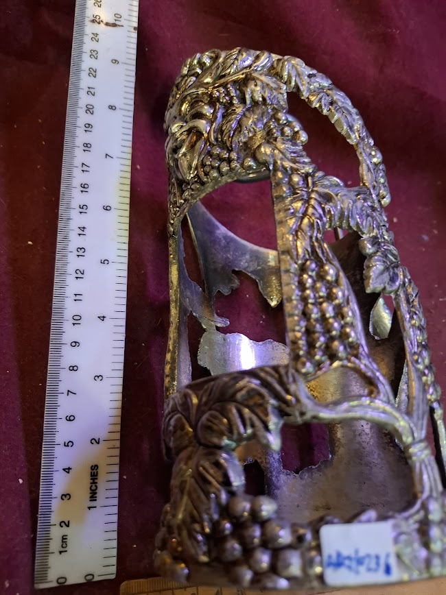 Vintage wine bottle holder silver plated [ART10236]