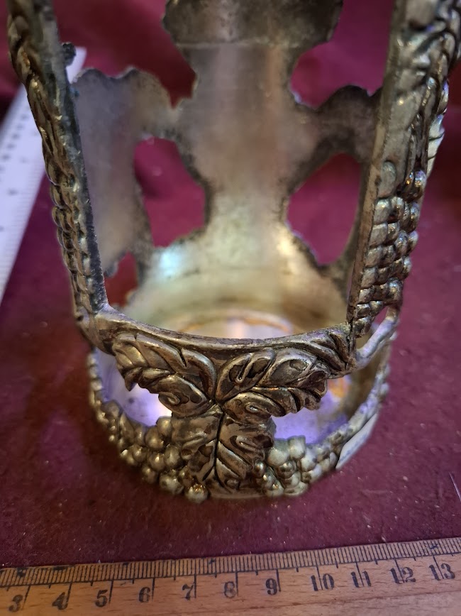 Vintage wine bottle holder silver plated [ART10236]
