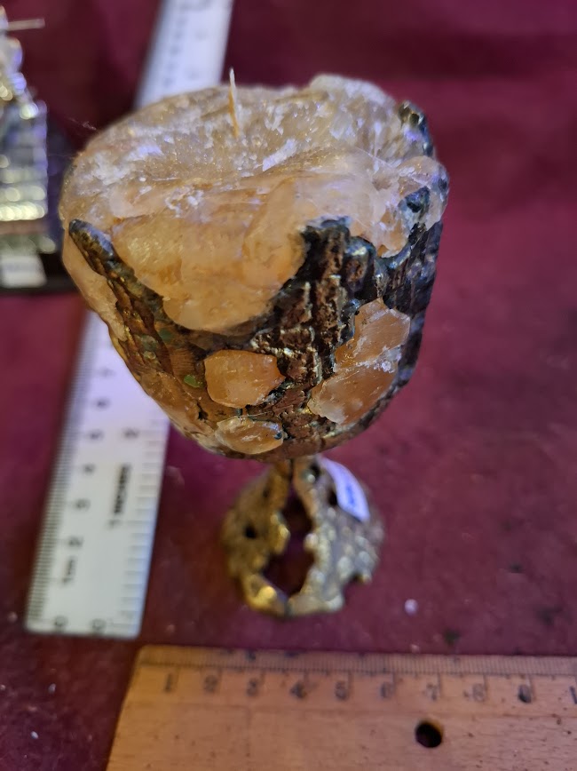 Vintage Israel holy land candle holder [JUD10228]
