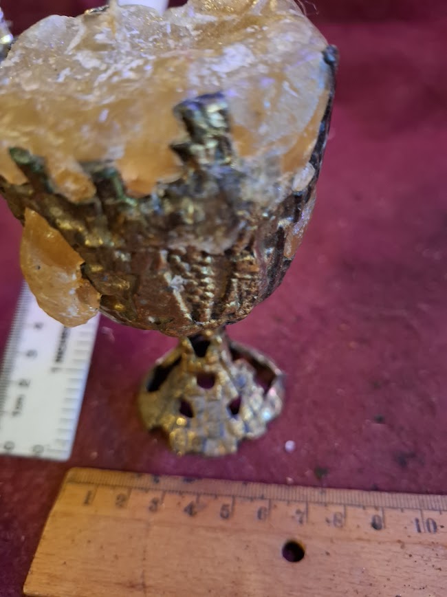 Vintage Israel holy land candle holder [JUD10228]