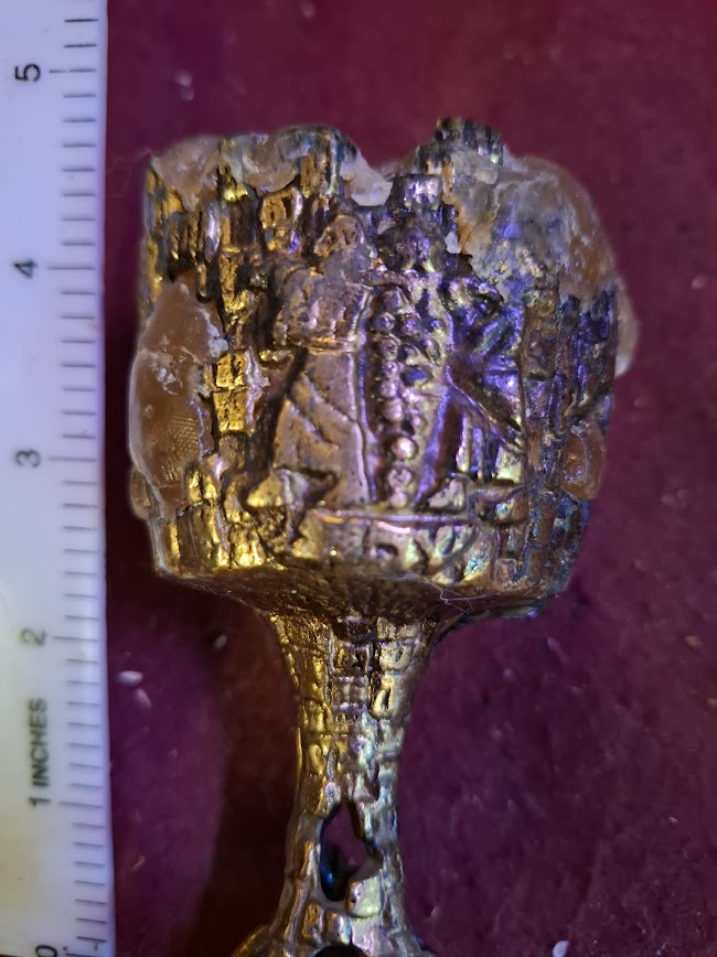 Vintage Israel holy land candle holder [JUD10228]