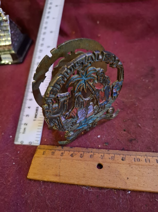 Vintage Israel Jerusalem napkins holder [ISR10296]