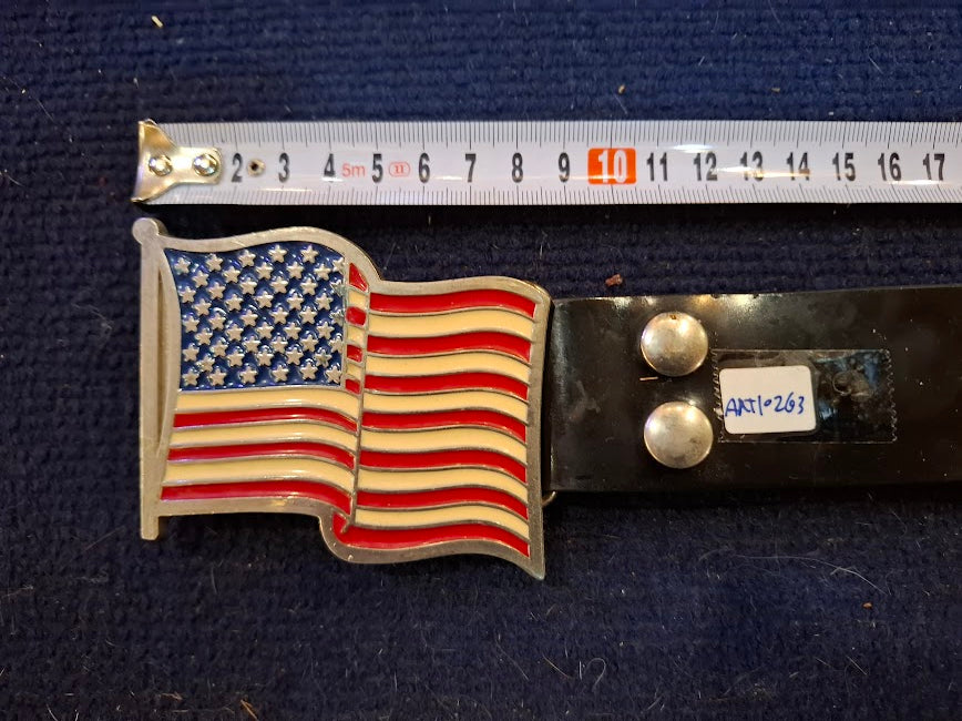 Vintage Belt with US Flag Buckle [ART10263]