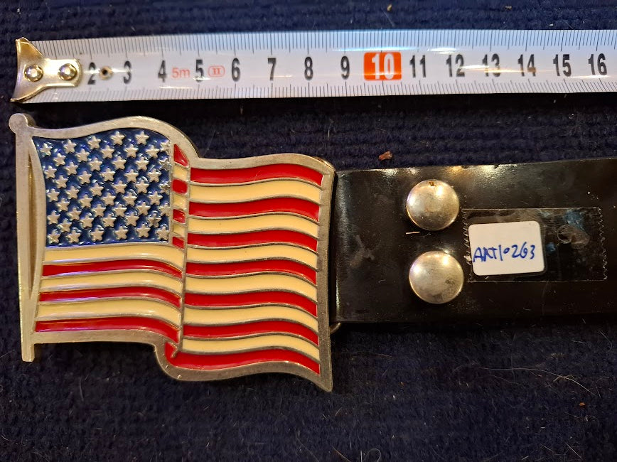 Vintage Belt with US Flag Buckle [ART10263]