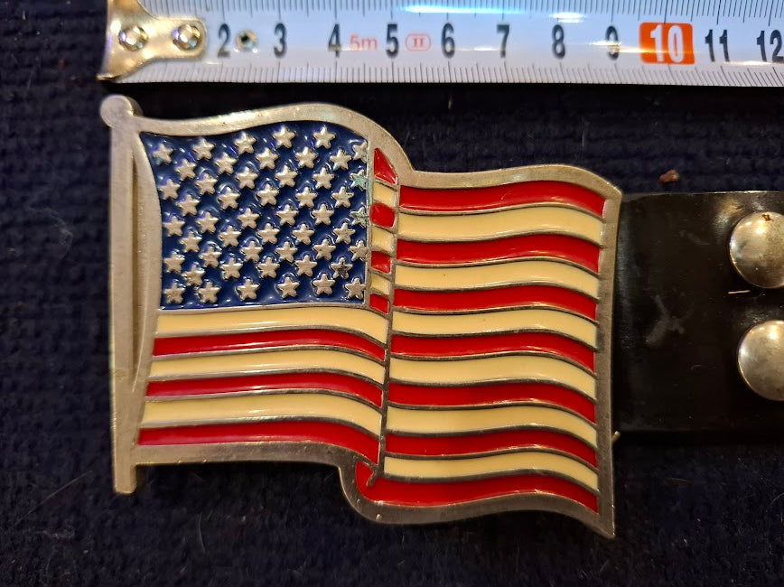 Vintage Belt with US Flag Buckle [ART10263]
