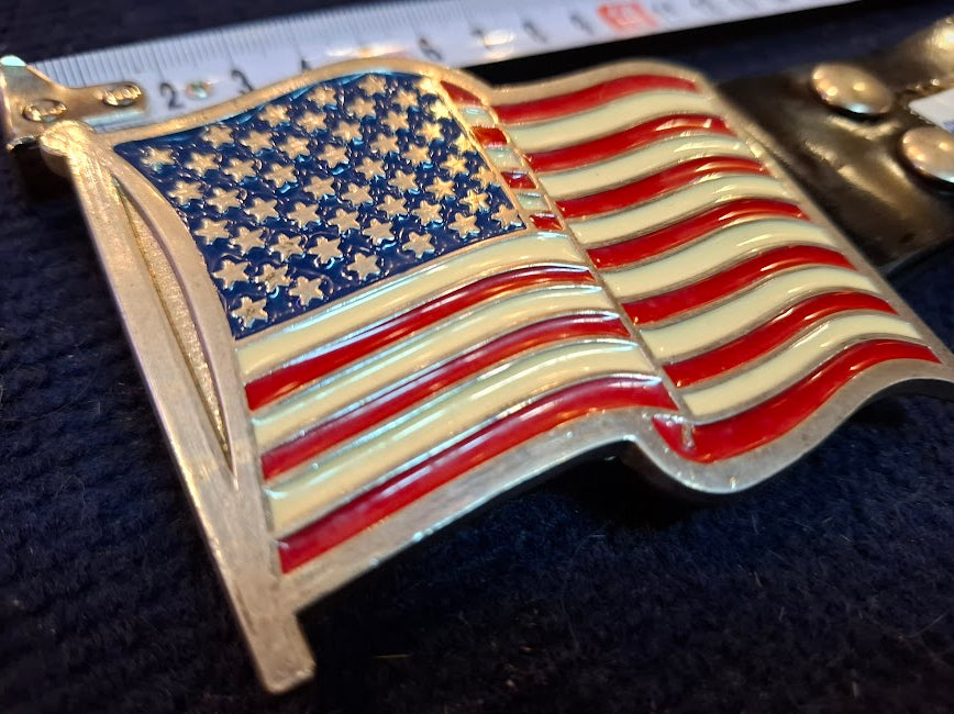 Vintage Belt with US Flag Buckle [ART10263]