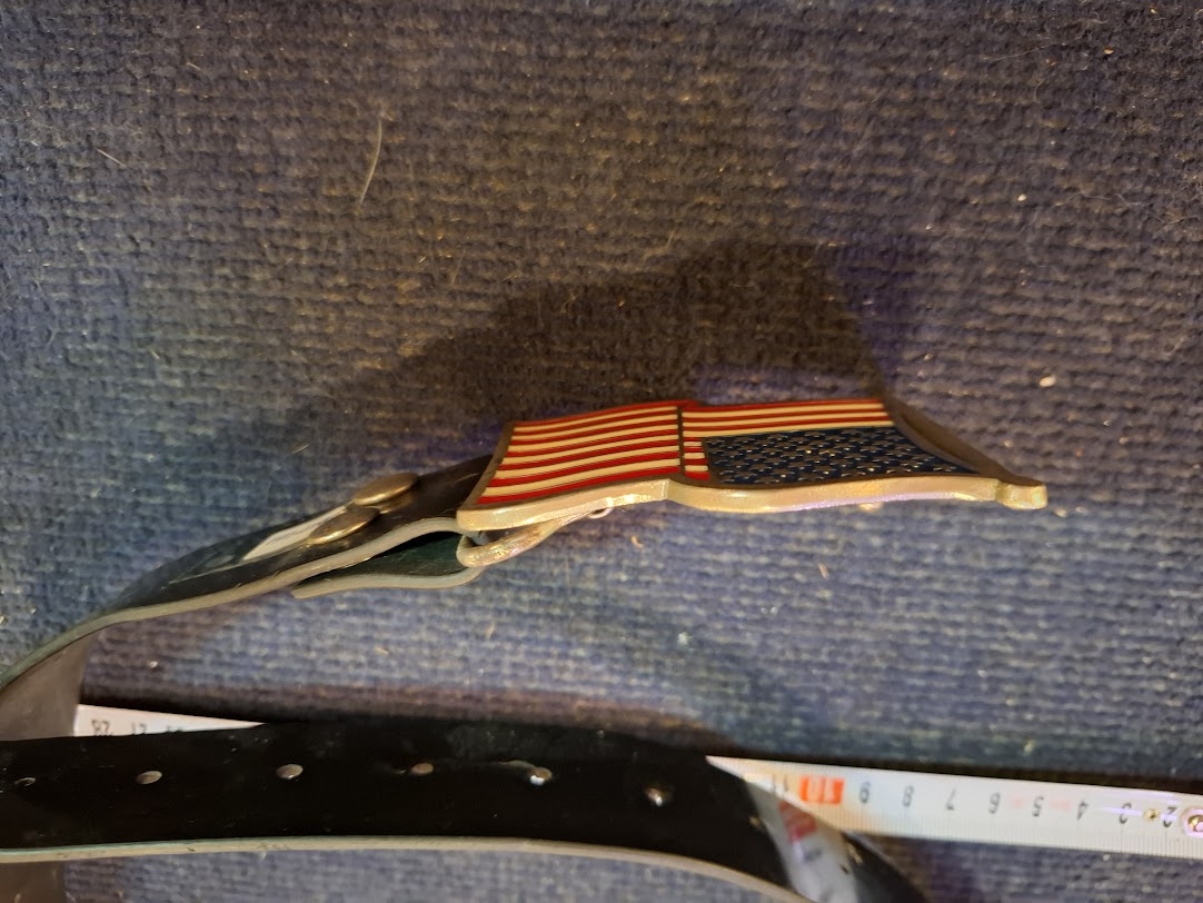 Vintage Belt with US Flag Buckle [ART10263]