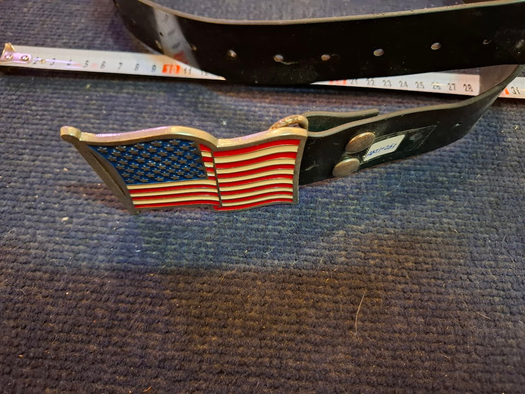 Vintage Belt with US Flag Buckle [ART10263]