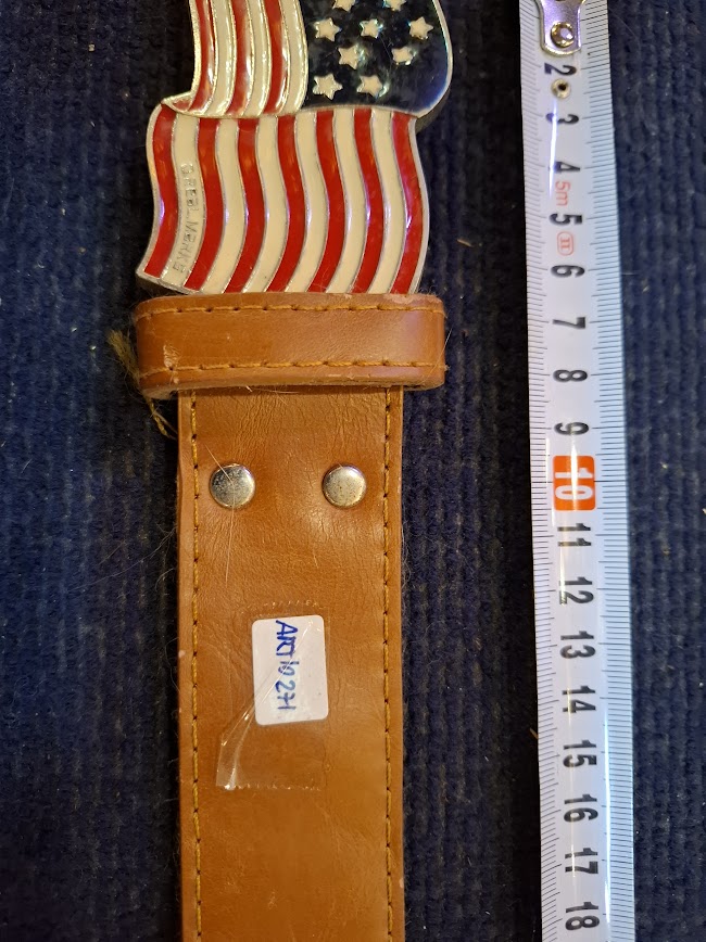 Vintage Belt with US Flag Buckle [ART10271]