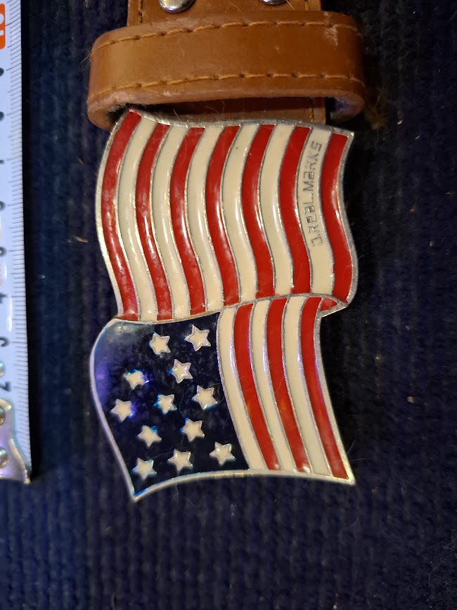 Vintage Belt with US Flag Buckle [ART10271]