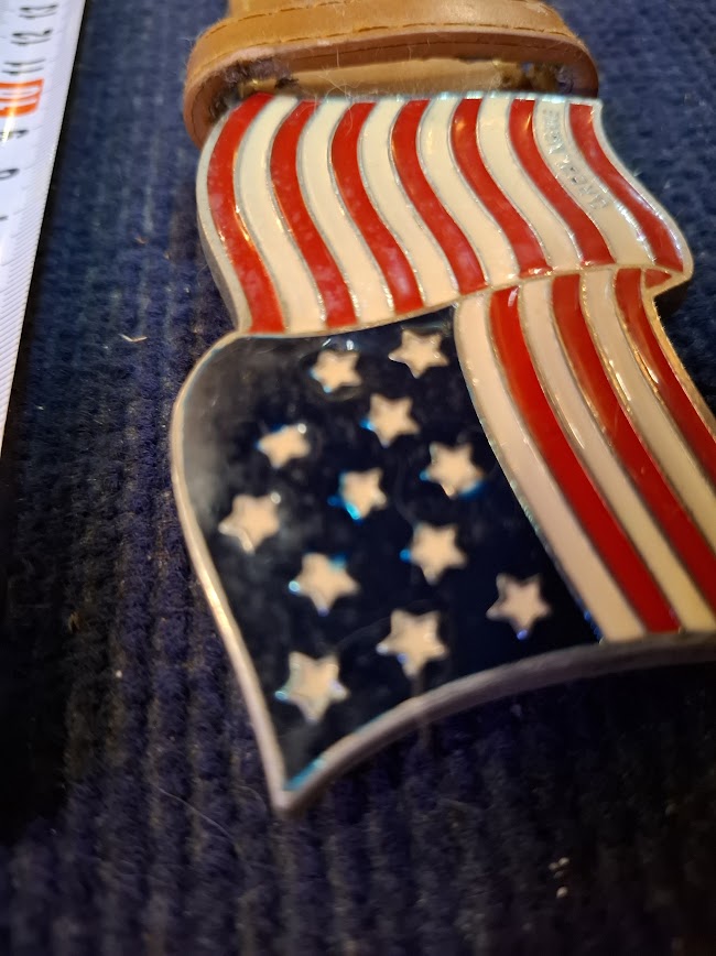 Vintage Belt with US Flag Buckle [ART10271]