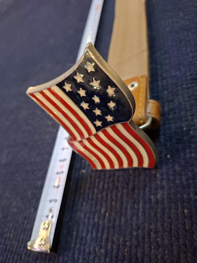 Vintage Belt with US Flag Buckle [ART10271]