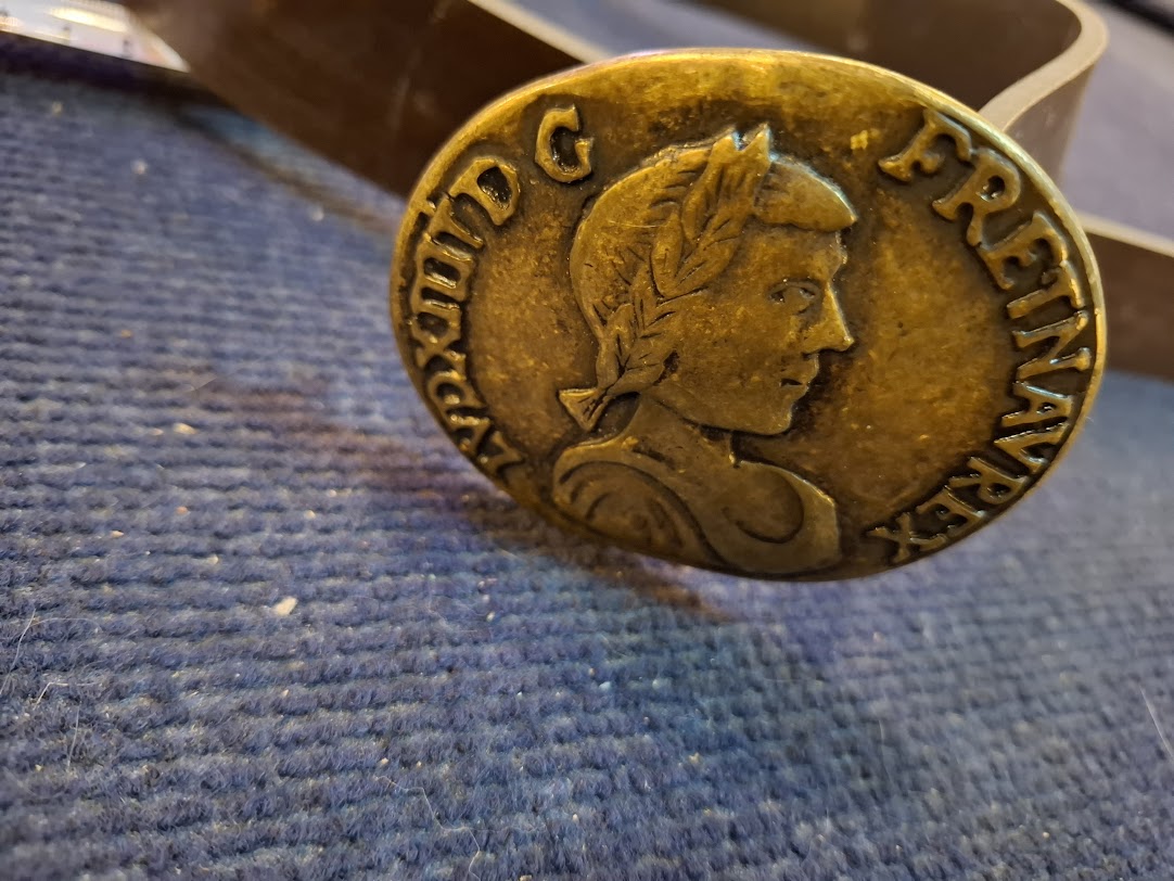 Vintage Belt with King Louis XIV buckle [ART10272]