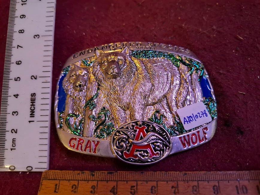 Belt buckle - wolfs endangeren species [ART10278]