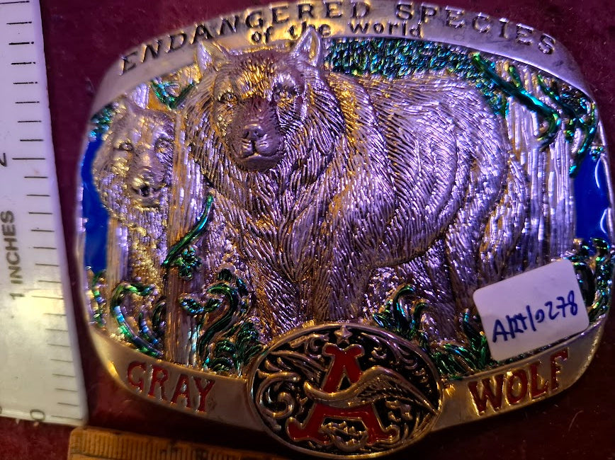Belt buckle - wolfs endangeren species [ART10278]