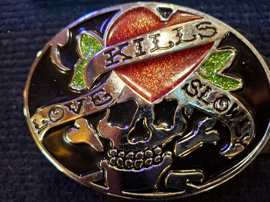 Vintage Belt with Skull & Heart buckle [ART10281]