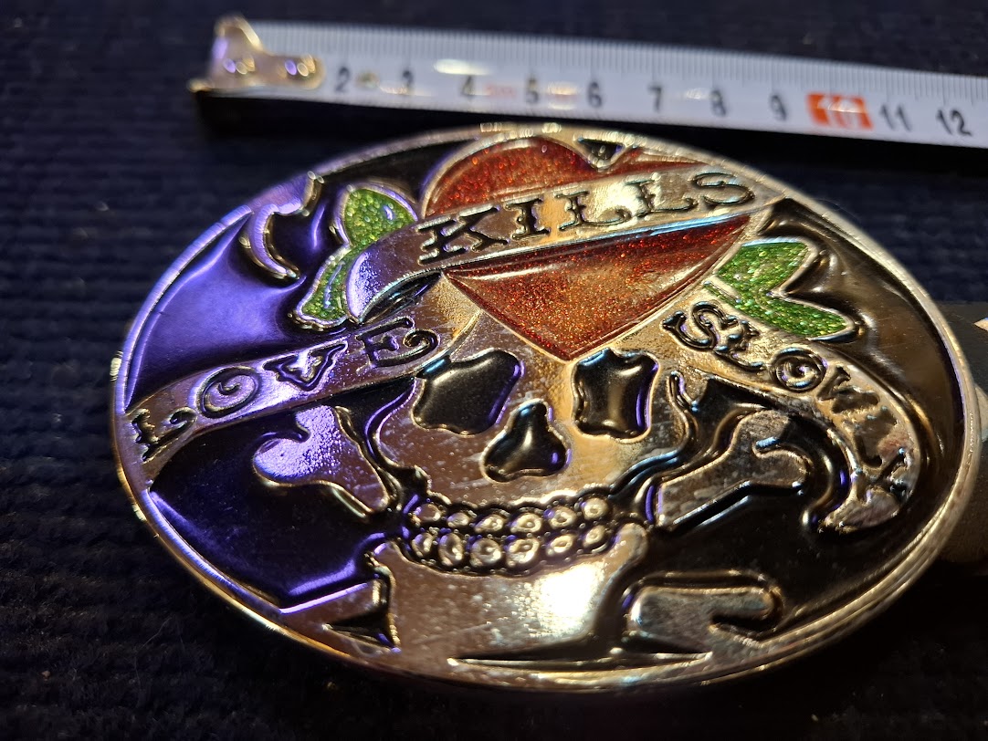 Vintage Belt with Skull & Heart buckle [ART10281]