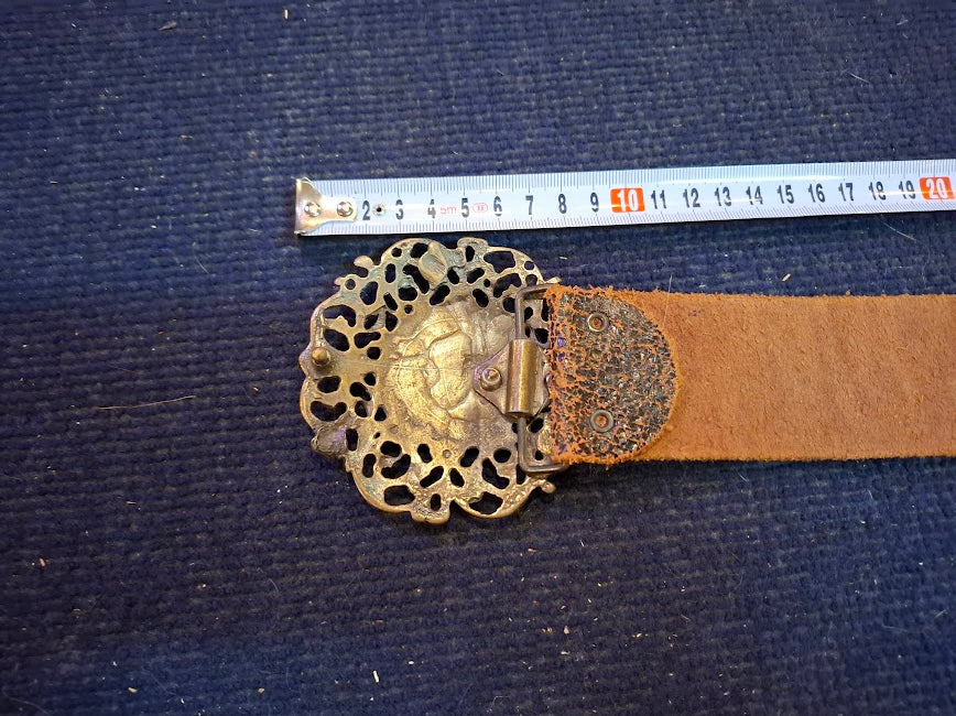 Vintage Belt with woman photo buckle [ART10287]
