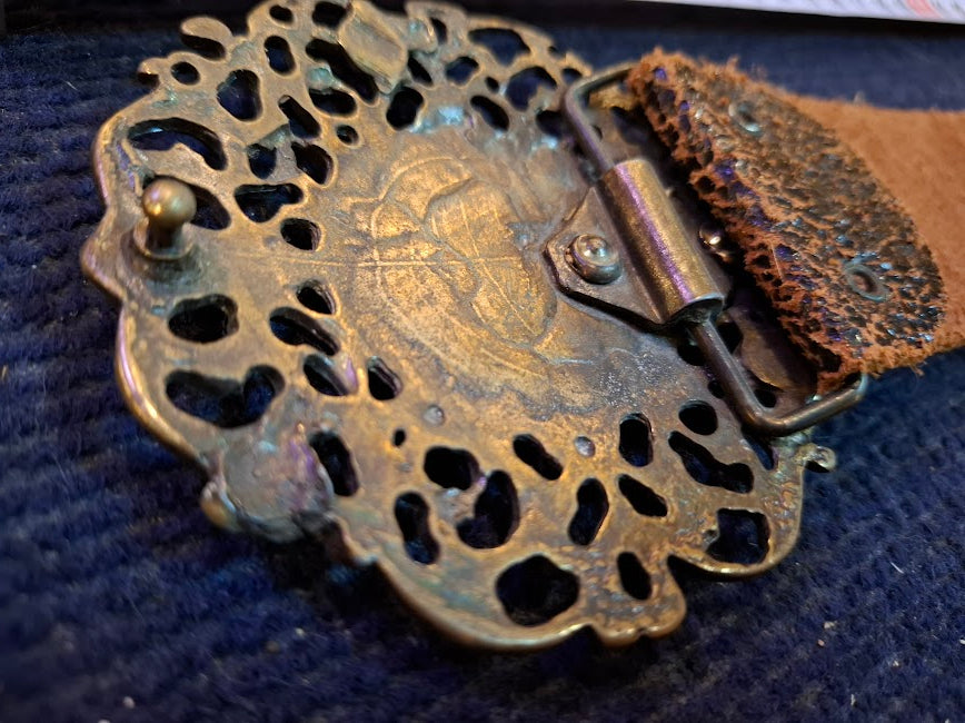 Vintage Belt with woman photo buckle [ART10287]