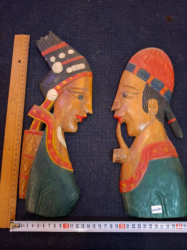 Traditional decorative wood figures for wall [ART10289]