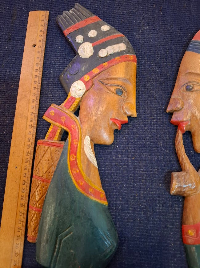 Traditional decorative wood figures for wall [ART10289]