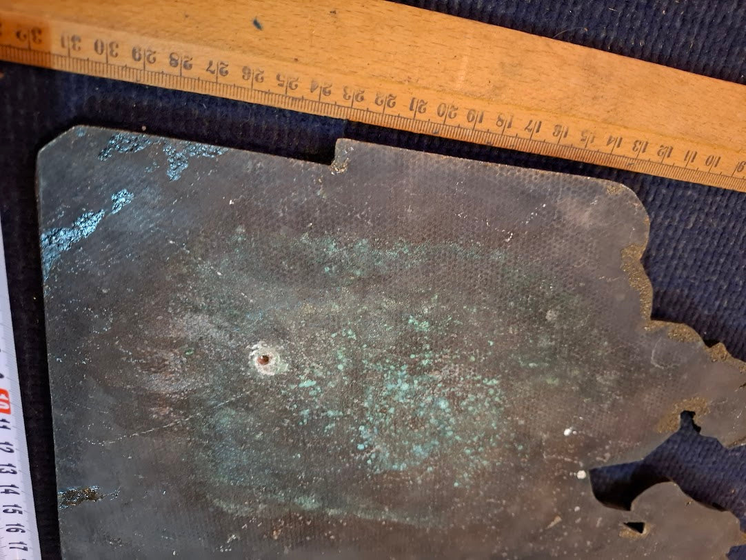 Copper wall relief of a knight on a horse and his lover [ART10290]