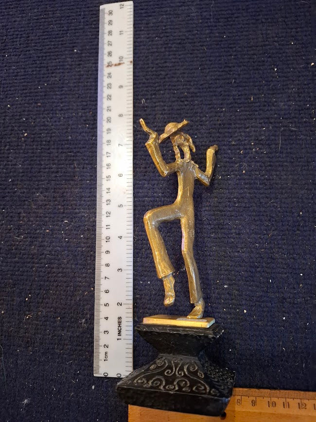 פסלון ברונזה יהודי דתי רוקד [JUD10233] 