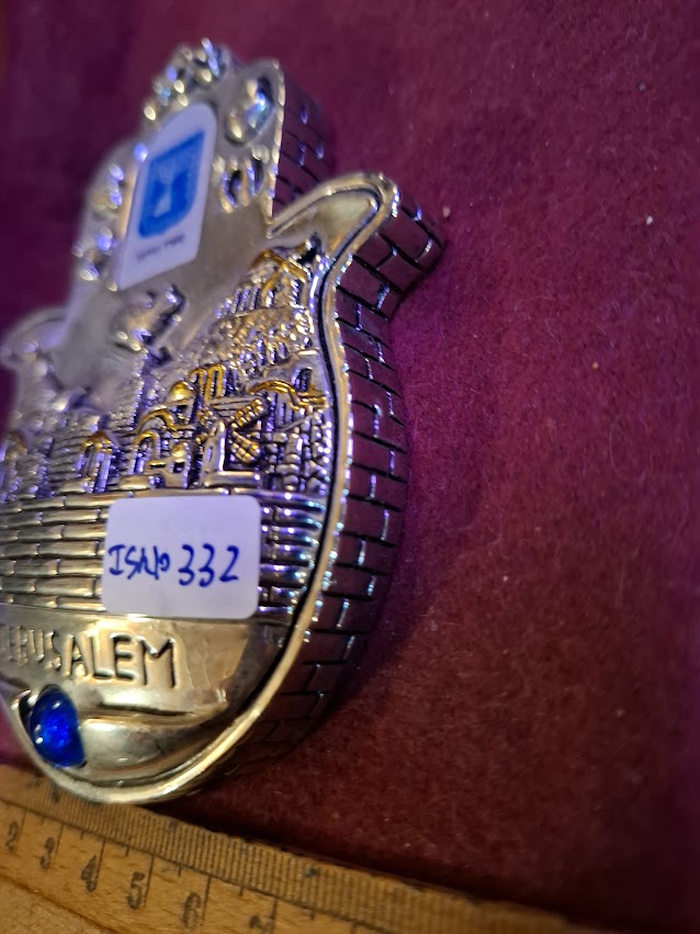 Hamsa jerusalem blessing home, hand silver plated [ISR10332]