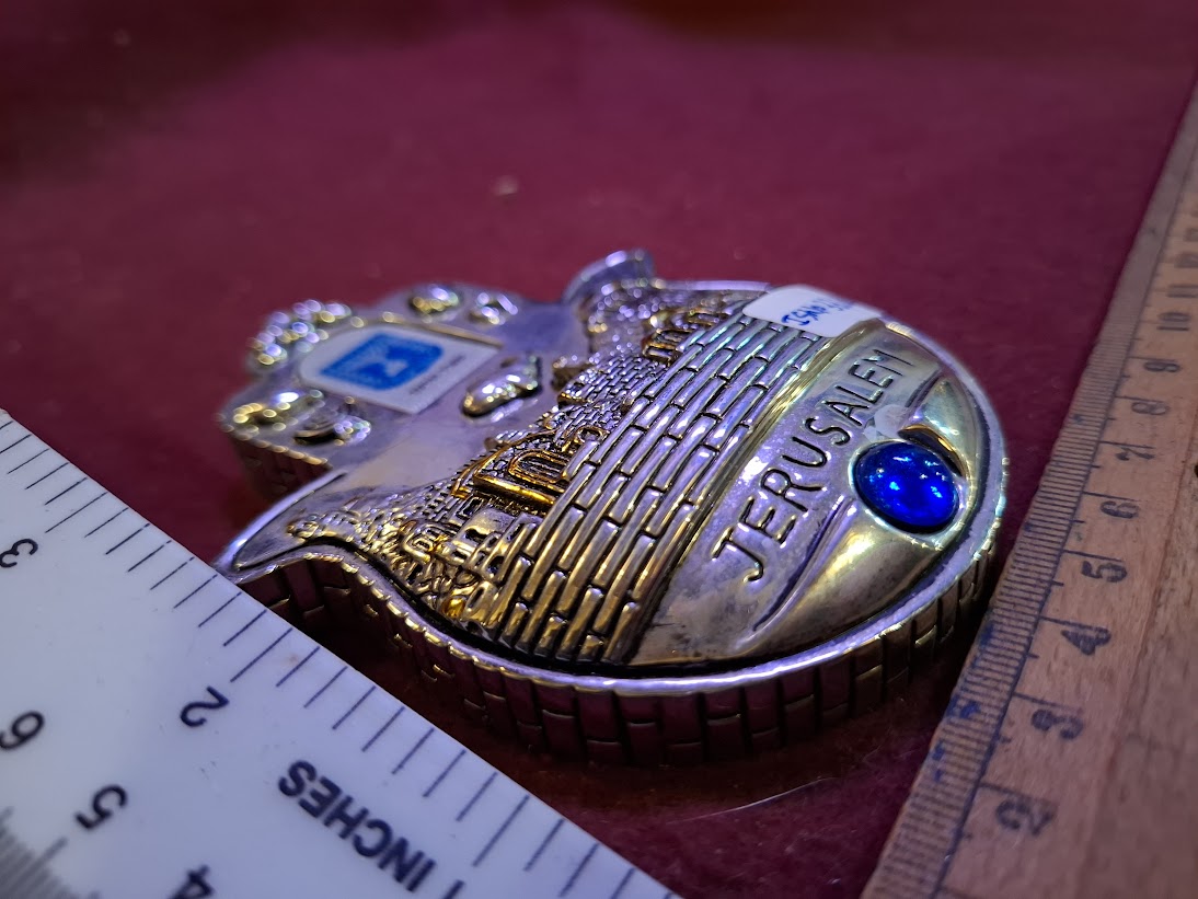 Hamsa jerusalem blessing home, hand silver plated [ISR10332]
