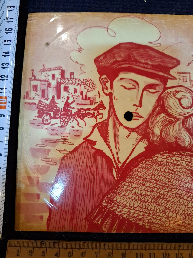 Flexible postcard record - 1960 Israel Yiddish musical [ENT10531]