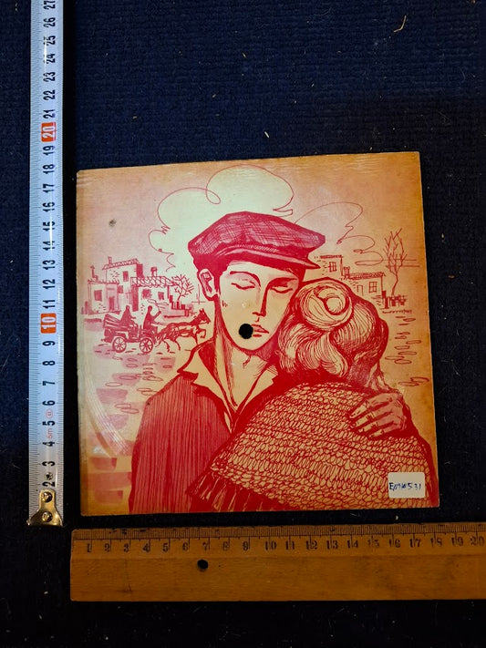 Flexible postcard record - 1960 Israel Yiddish musical [ENT10531]