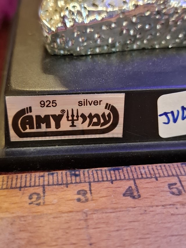 פסלון יודאיקה של כנר על הגג עשוי כסף 925, איימי [JUD10232]