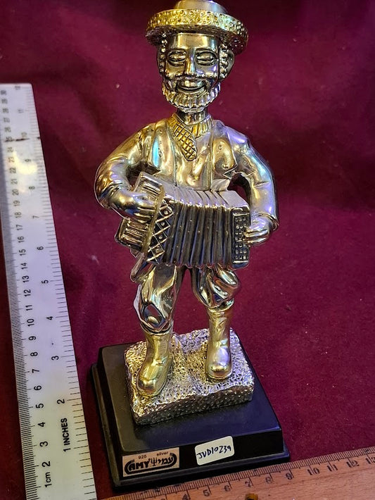 Judaica 925 silver ,A Hassid Plays figurine [JUD10239]