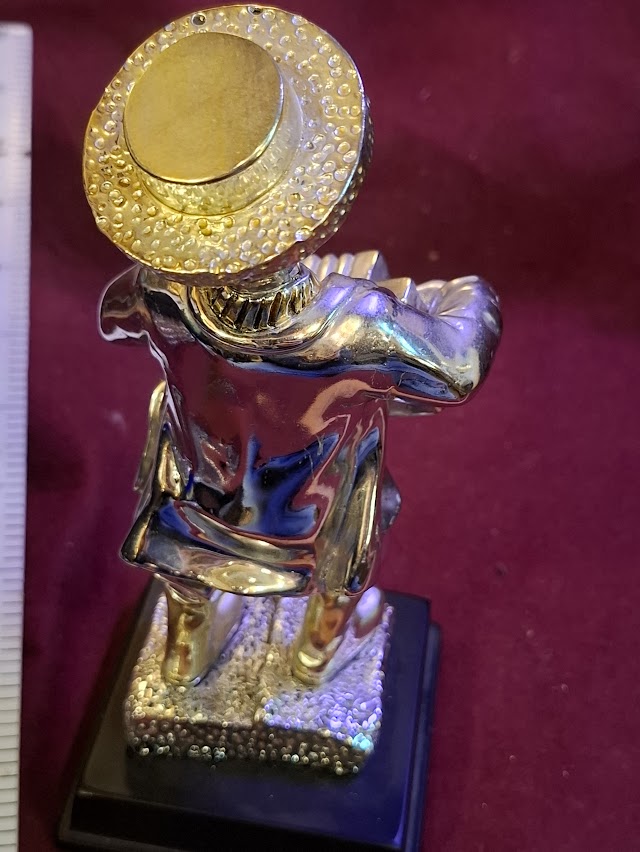 פסלון יודאיקה של כנר על הגג עשוי כסף 925, איימי [JUD10232]