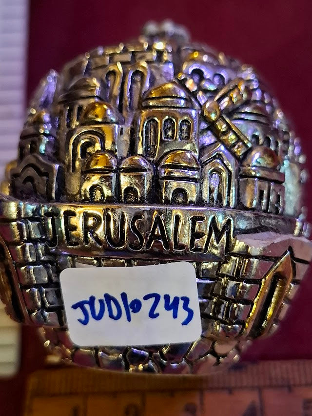 פסלון יודאיקה של כנר על הגג עשוי כסף 925, איימי [JUD10232]