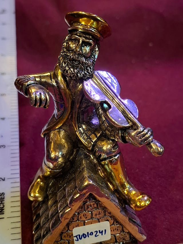 פסלון יודאיקה של כנר על הגג עשוי כסף 925, איימי [JUD10232]